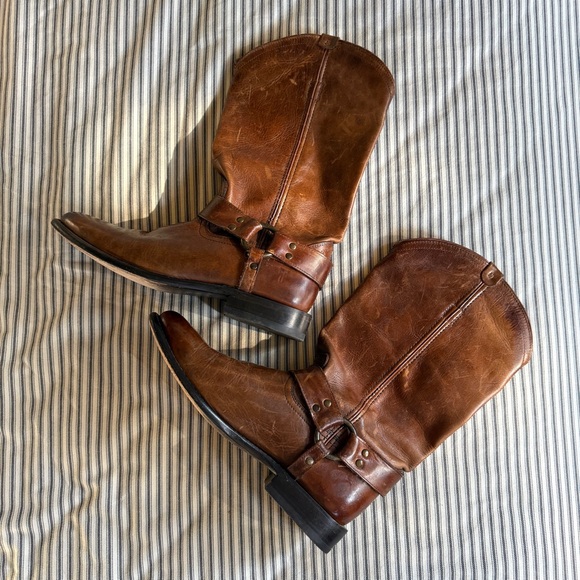 FRYE Leather Harness Boots - Picture 1 of 9